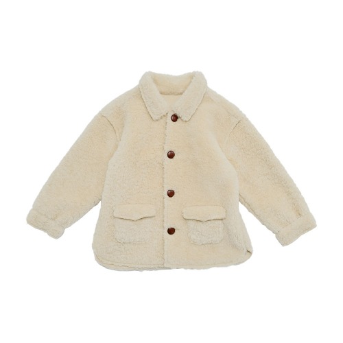 [B55-6차 REORDER] CREAM LEATHER BUTTON OUTER